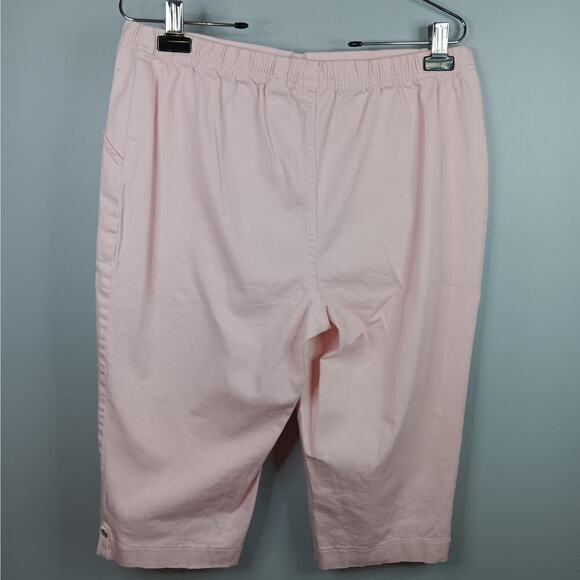 EUC Croft & Barrow Pink Flat Front Back Elastic Size 16P - Picture 4 of 5